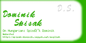 dominik spisak business card